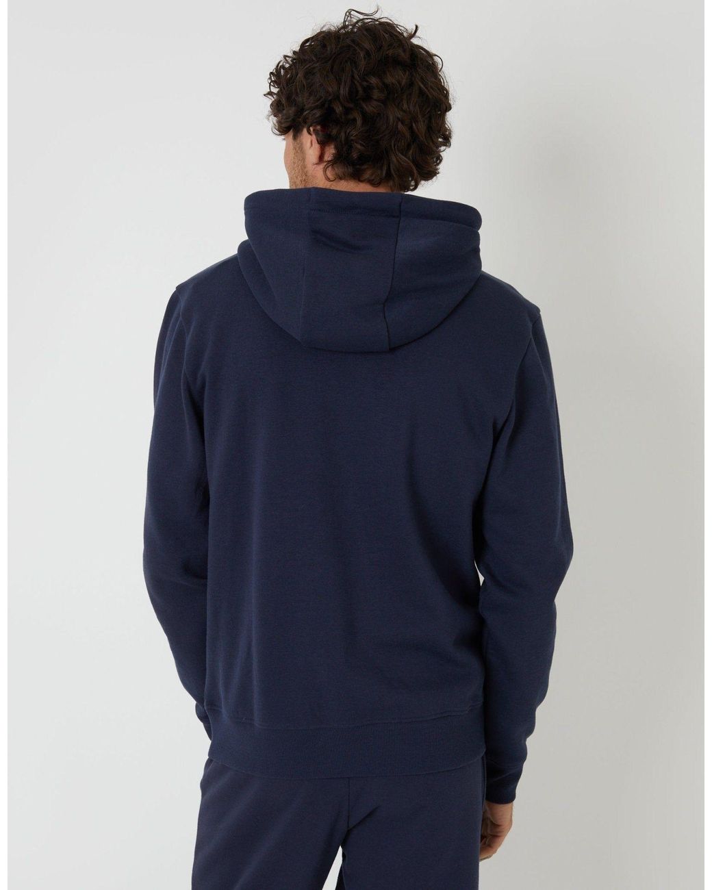 Threadbare Blue Cotton Blend 'Clementine' Hoody for men