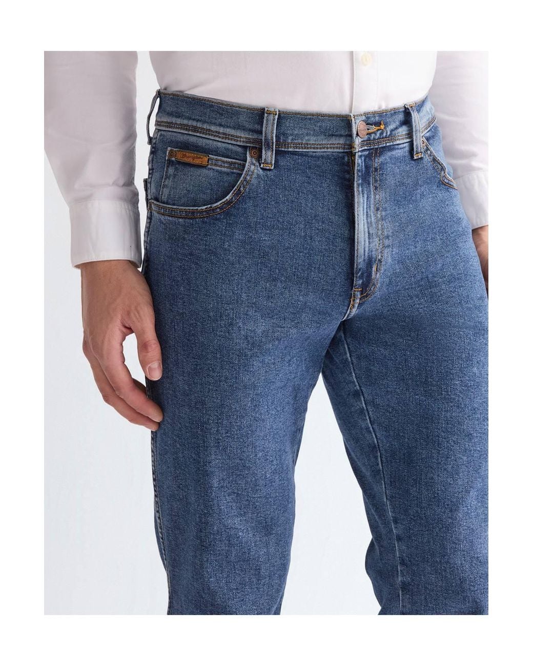 Wrangler Blue Texas Regular Fit Jeans Stonewash for men