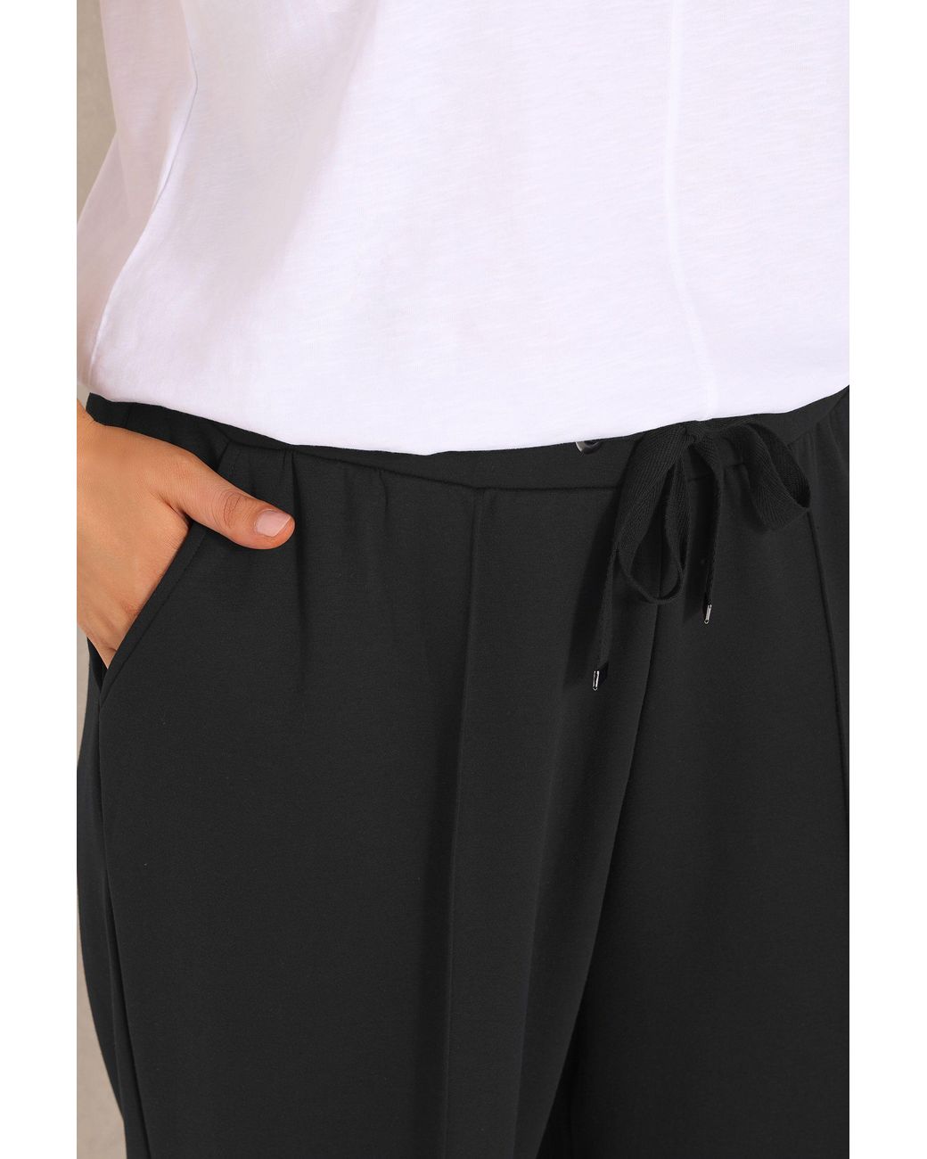 Evans Black Wide Leg Joggers