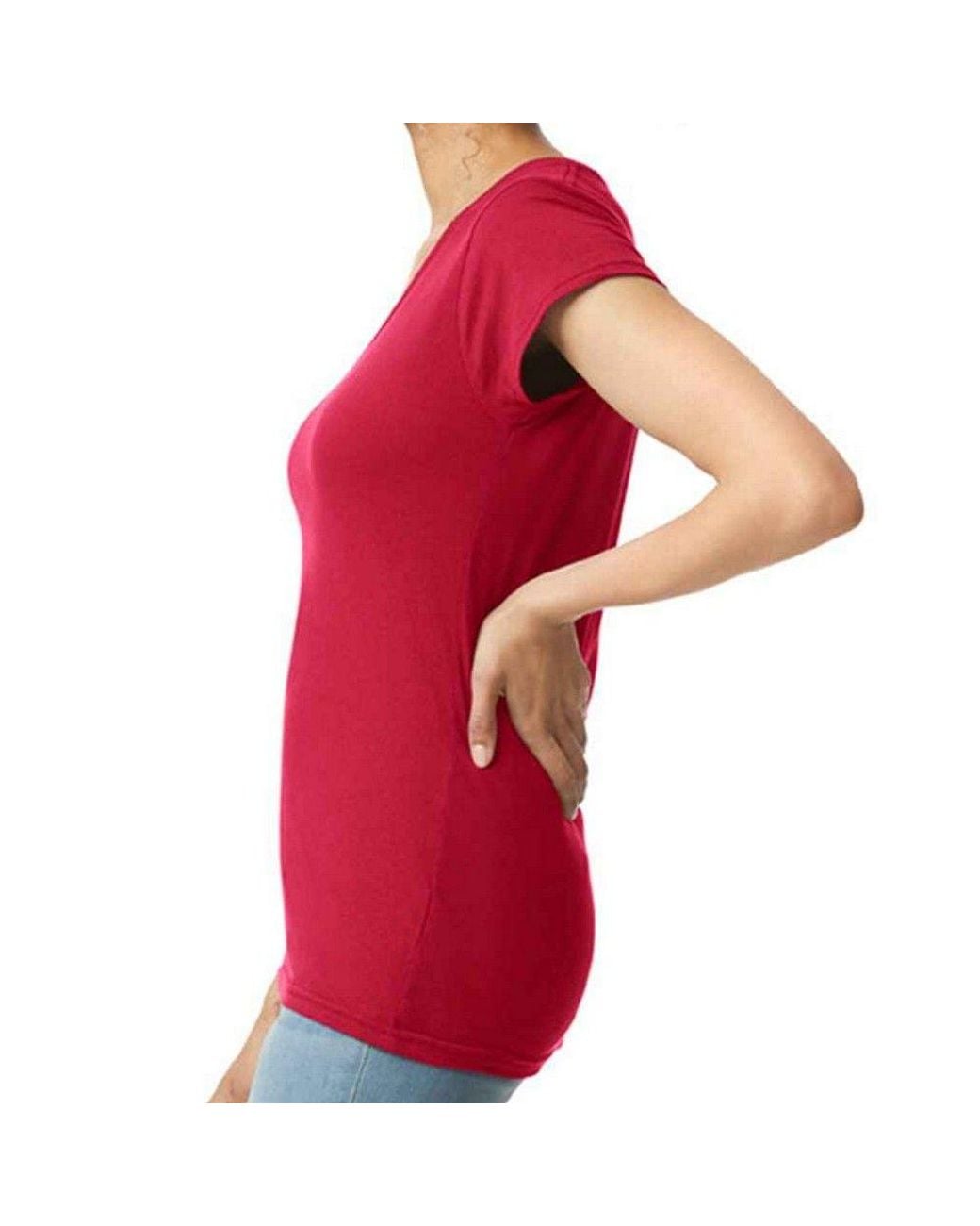 Gildan Red Softstyle V Neck T-Shirt