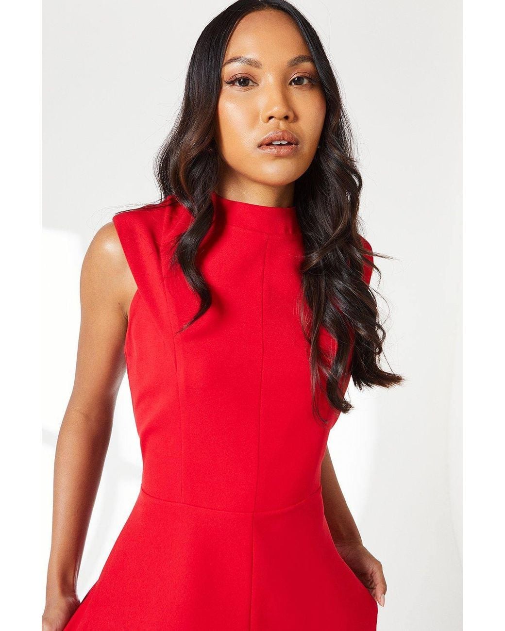 PRINCIPLES Structured Fit & Flare Midi Dress