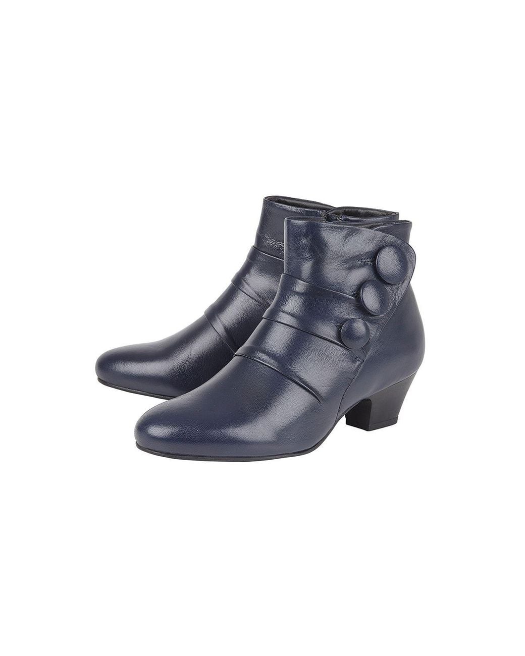 Lotus Blue 'Prancer' Leather Ankle Boots