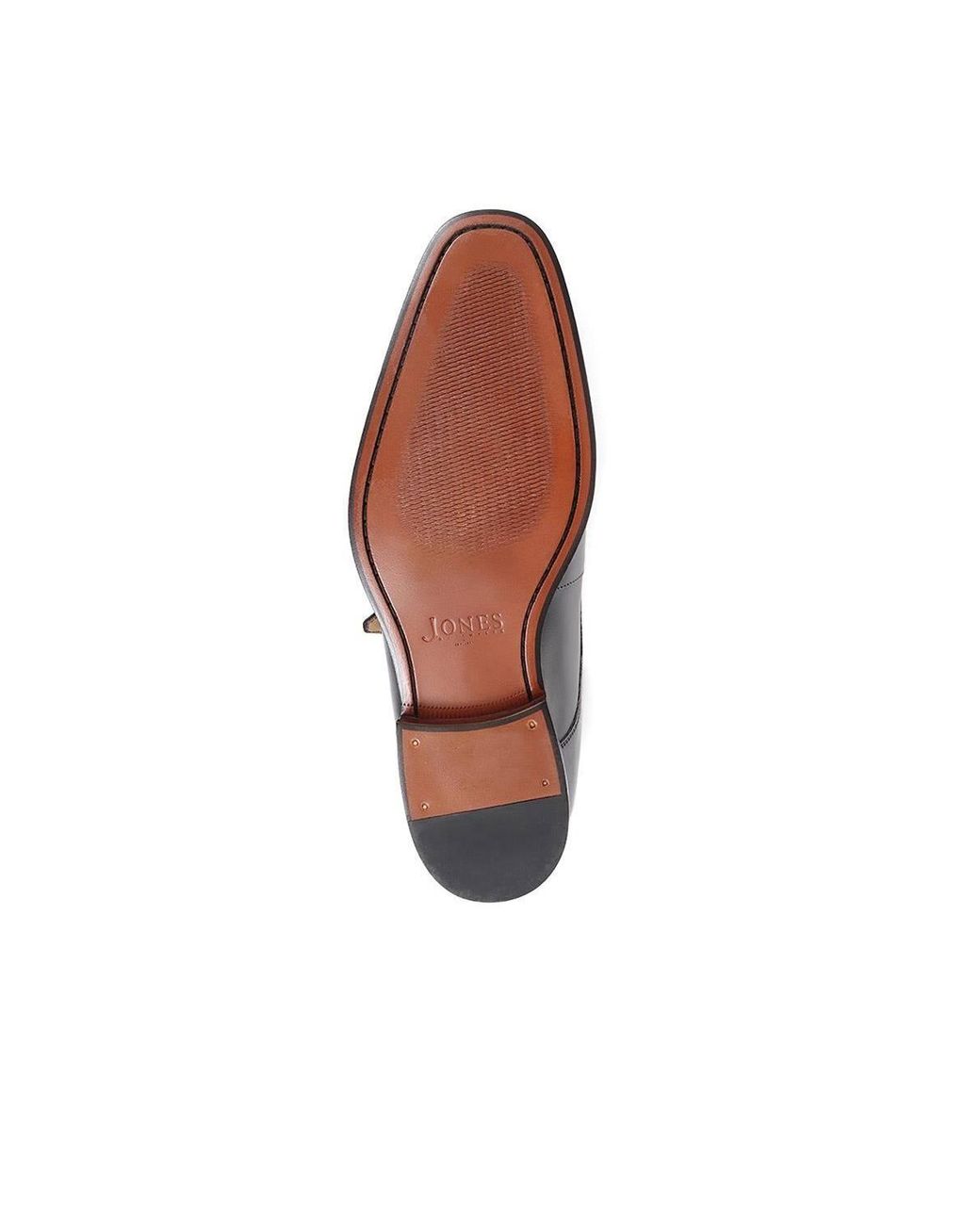 Jones Bootmaker Brown Justin Leather Single Strap Monk Shoes for men