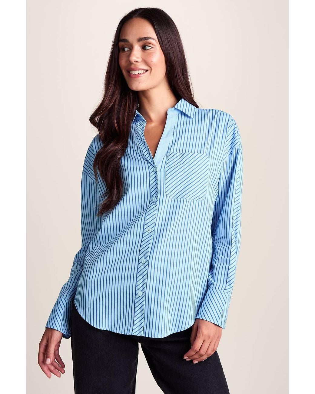 TOG24 Blue 'Helena' 100% Cotton Long Sleeve Shirt