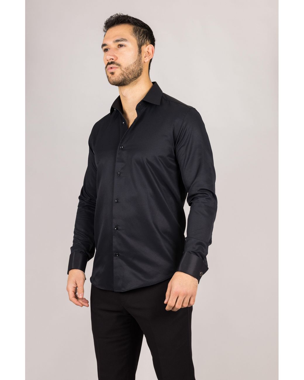 TruClothing Blue Long Sleeve Regular Fit Double Cuff Twill Oxford Shirt for men