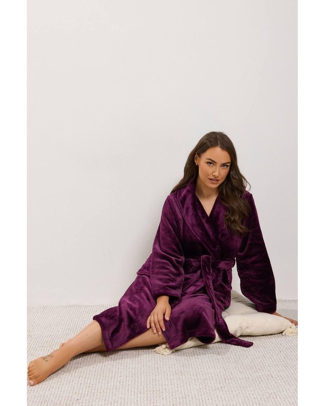 Yours Purple Luxe Dressing Gown