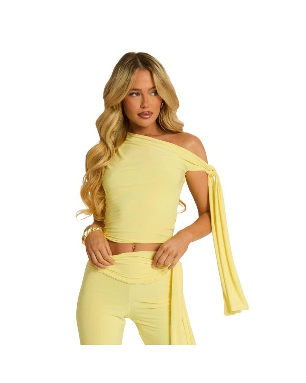 Rebellious Fashion Pink Tie Shoulder Top & Capri Pants Co-Ord Set