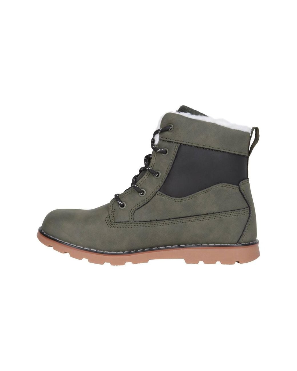 Mountain Warehouse Green 'Chestnut' Borg Lined Warm Waterproof Outdoor Non-Slip Grip Boots