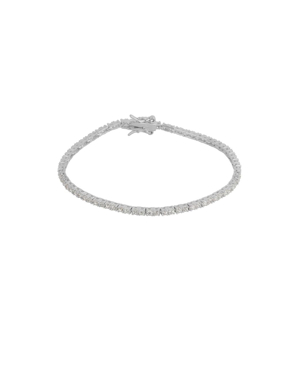 Spero London White Sterling Fine Tennis Bracelet