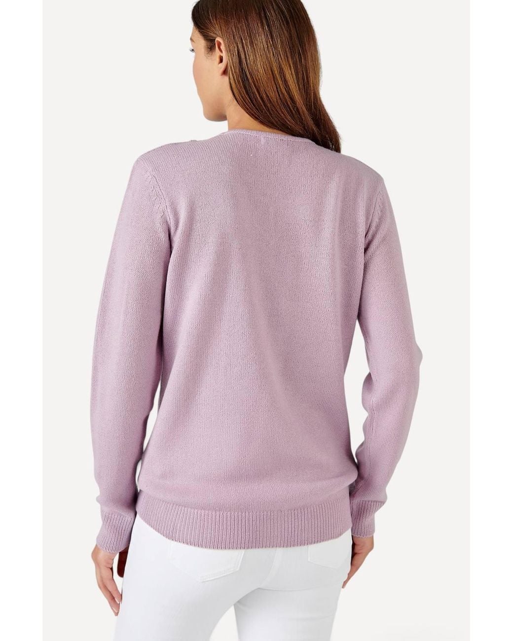 DAMART Purple V-Neck Jumper