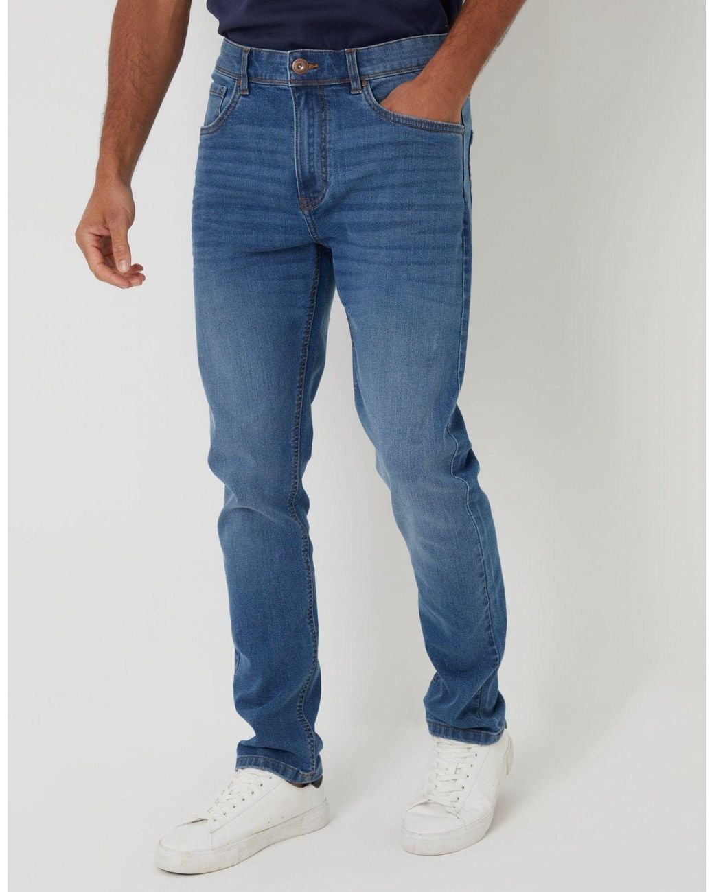 Threadbare Blue Slim Fit Jeans for men
