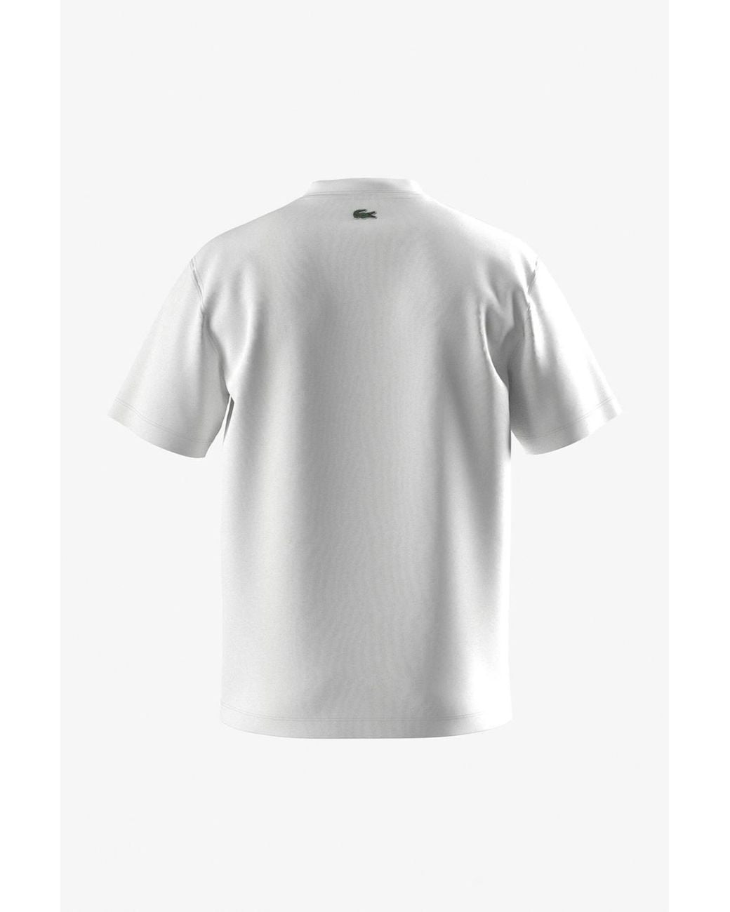 Lacoste White Print T-Shirt for men