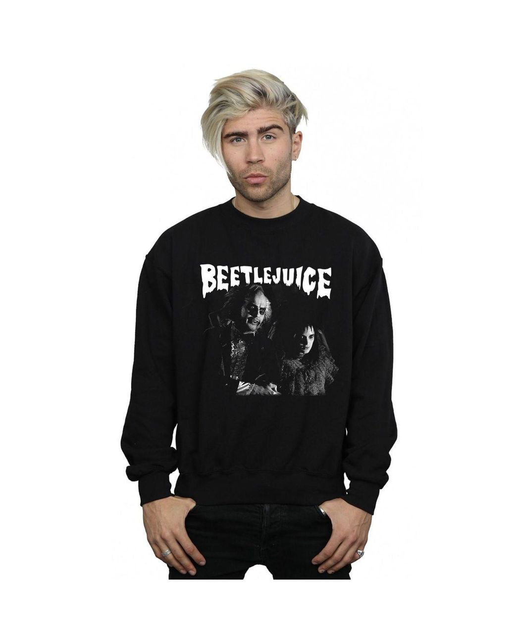 Beetlejuice Black Monochrome Pair Sweatshirt for men