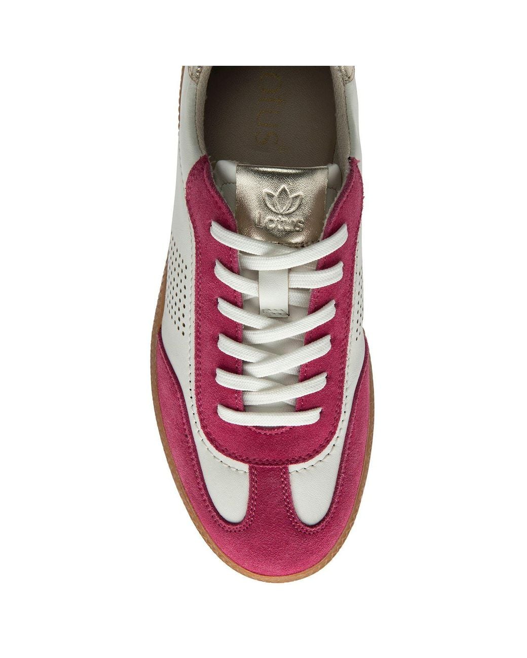 Lotus Pink 'Frapporta' Leather & Suede Trainers