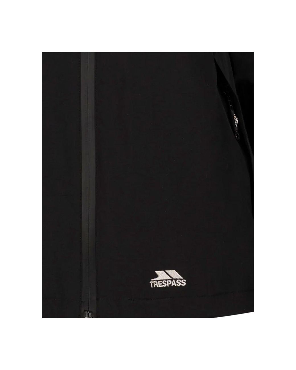 Trespass Black Tilbury Tp75 Waterproof Jacket