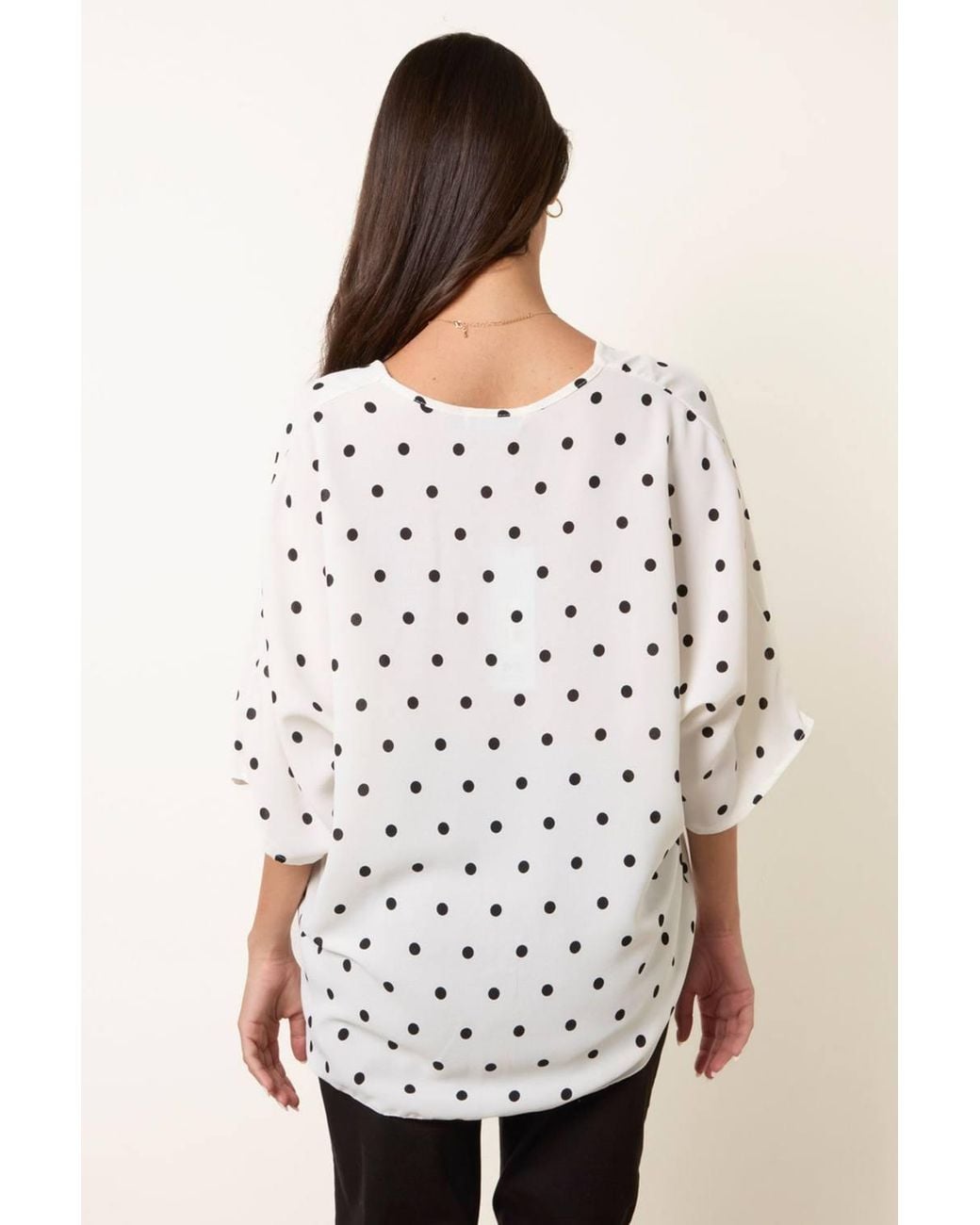 Blue Vanilla Natural Short Sleeve V-Neck Top