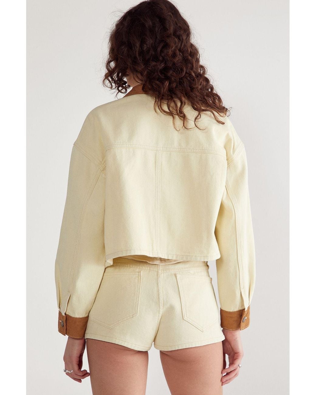 Nasty Gal Natural Denim Trucker Jacket