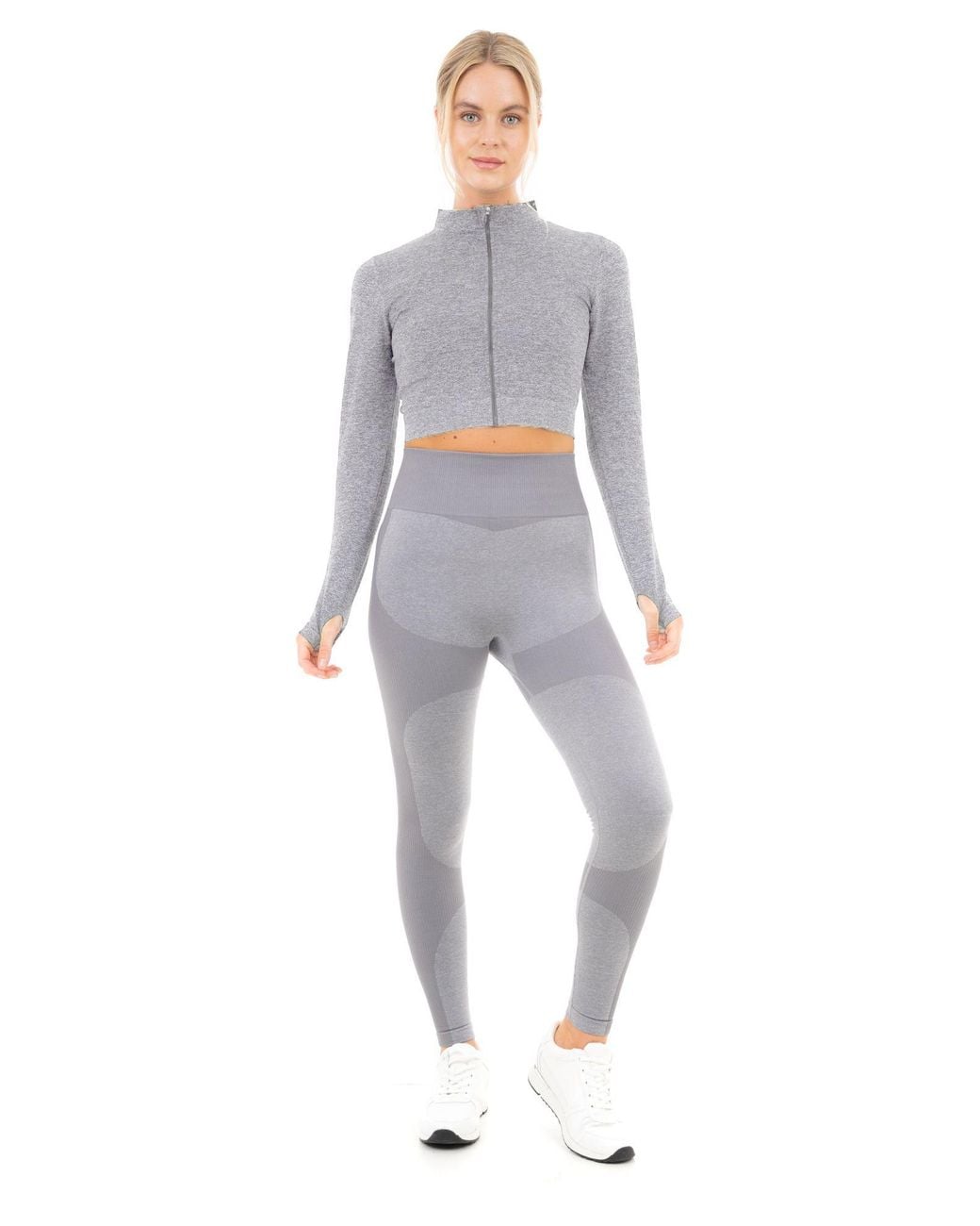 Smart Living Blue Seamless Ribbed Marl Jacket
