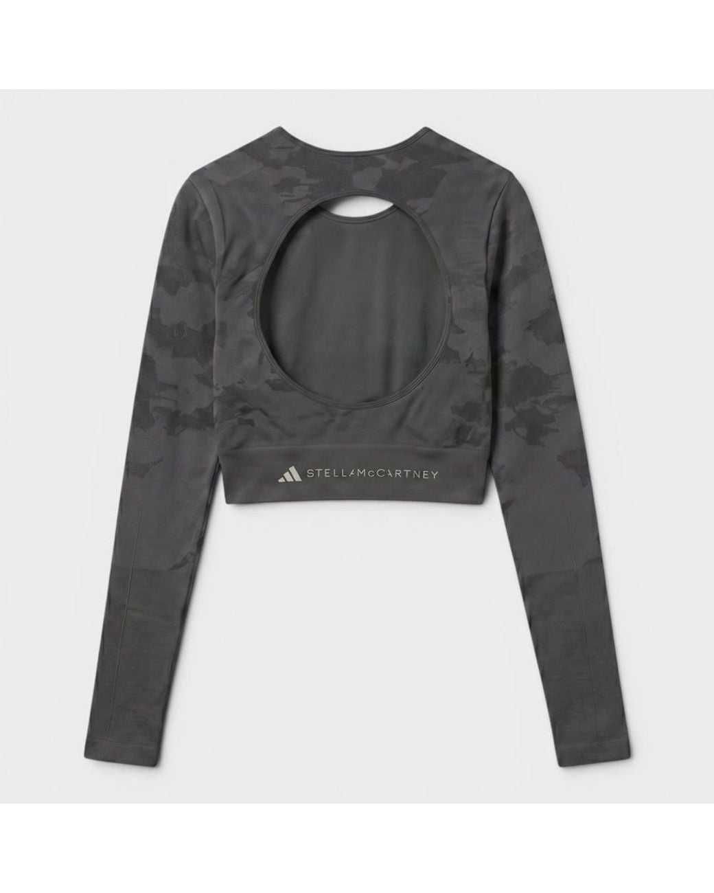 Stella McCartney Gray Adidas Truestrength Seamless Long Sleeve Yoga Top