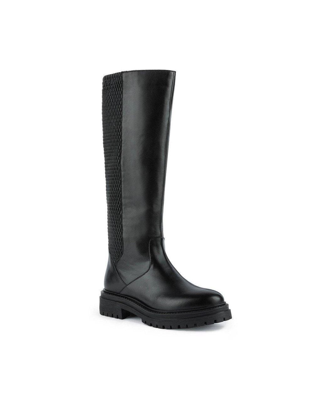 Geox Black 'D Iridea J' Leather Boots