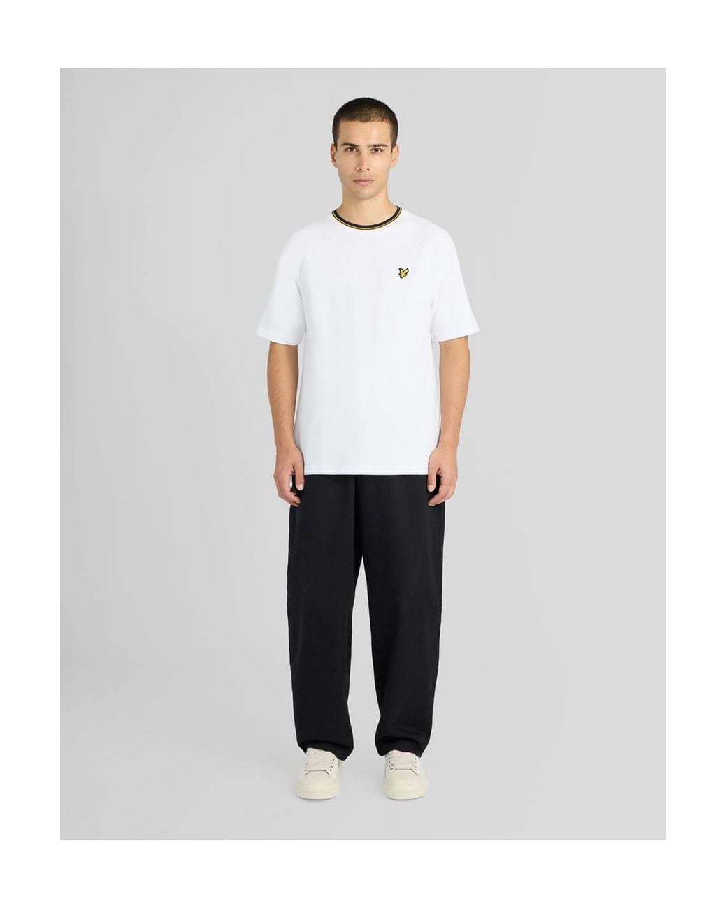 Lyle & Scott White Tipped Track T-Shirt for men