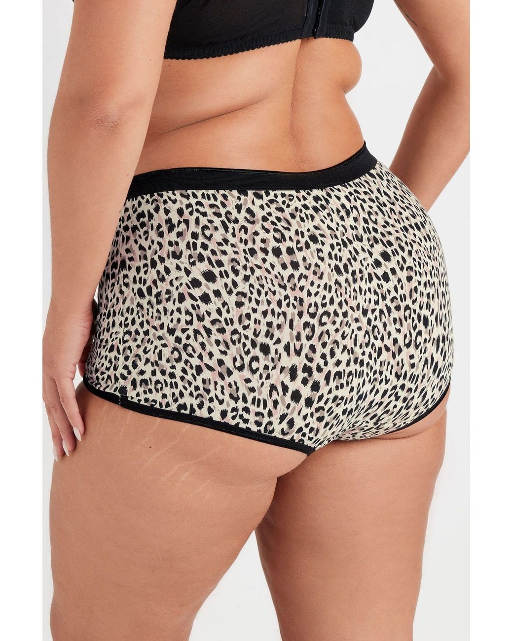 Yours Black 5 Pack Animal Print Shorts
