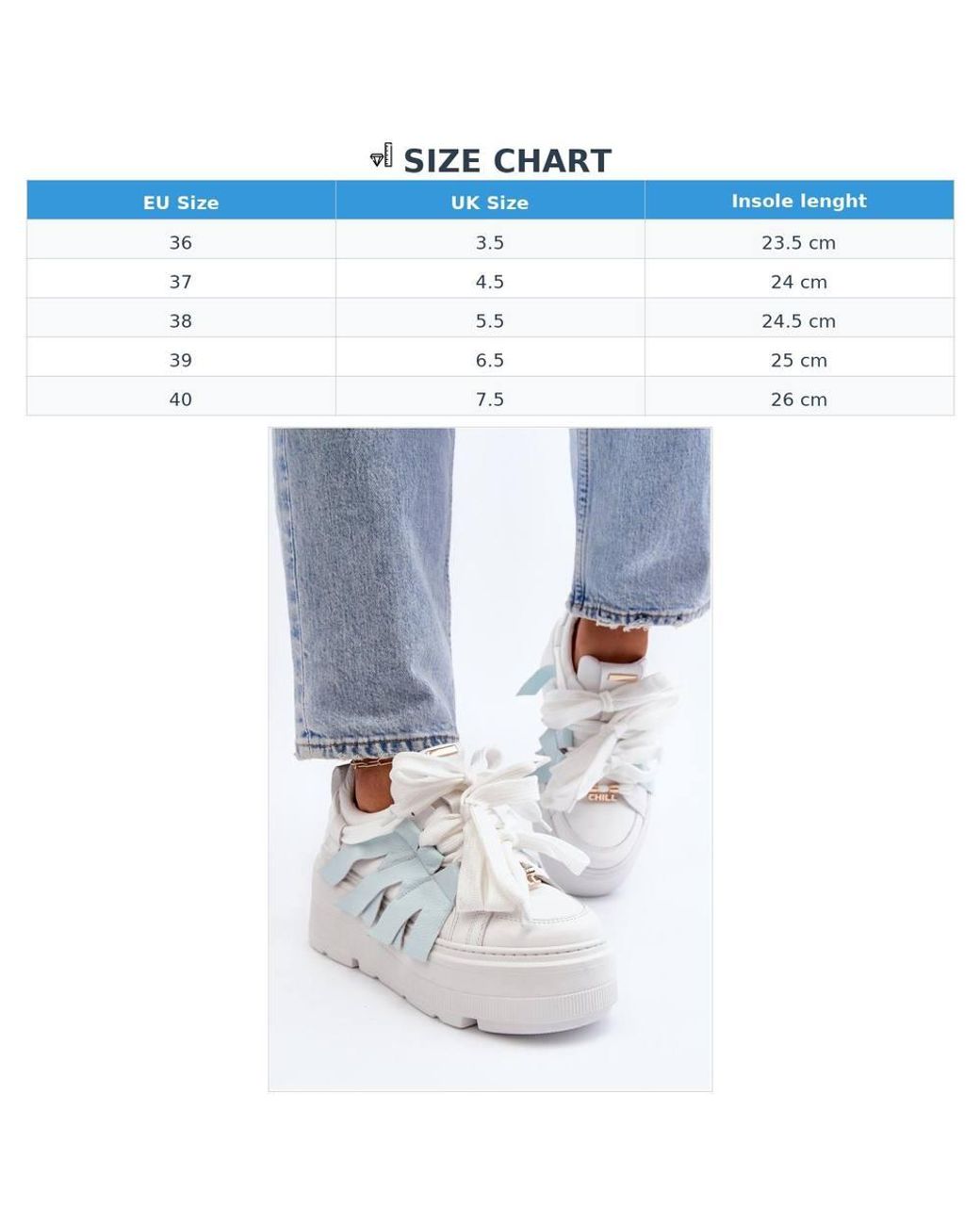 Love Lace Blue Platform Round Toe Chunky Trainers With 5.5Cm Platform