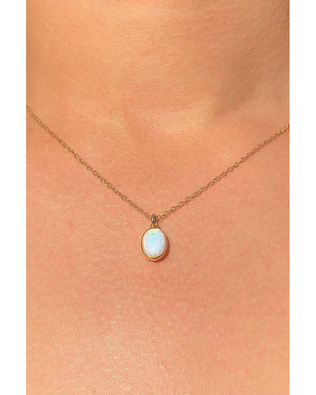 Otis Jaxon London Orange Welo Opal Sterling October Birthstone Necklace