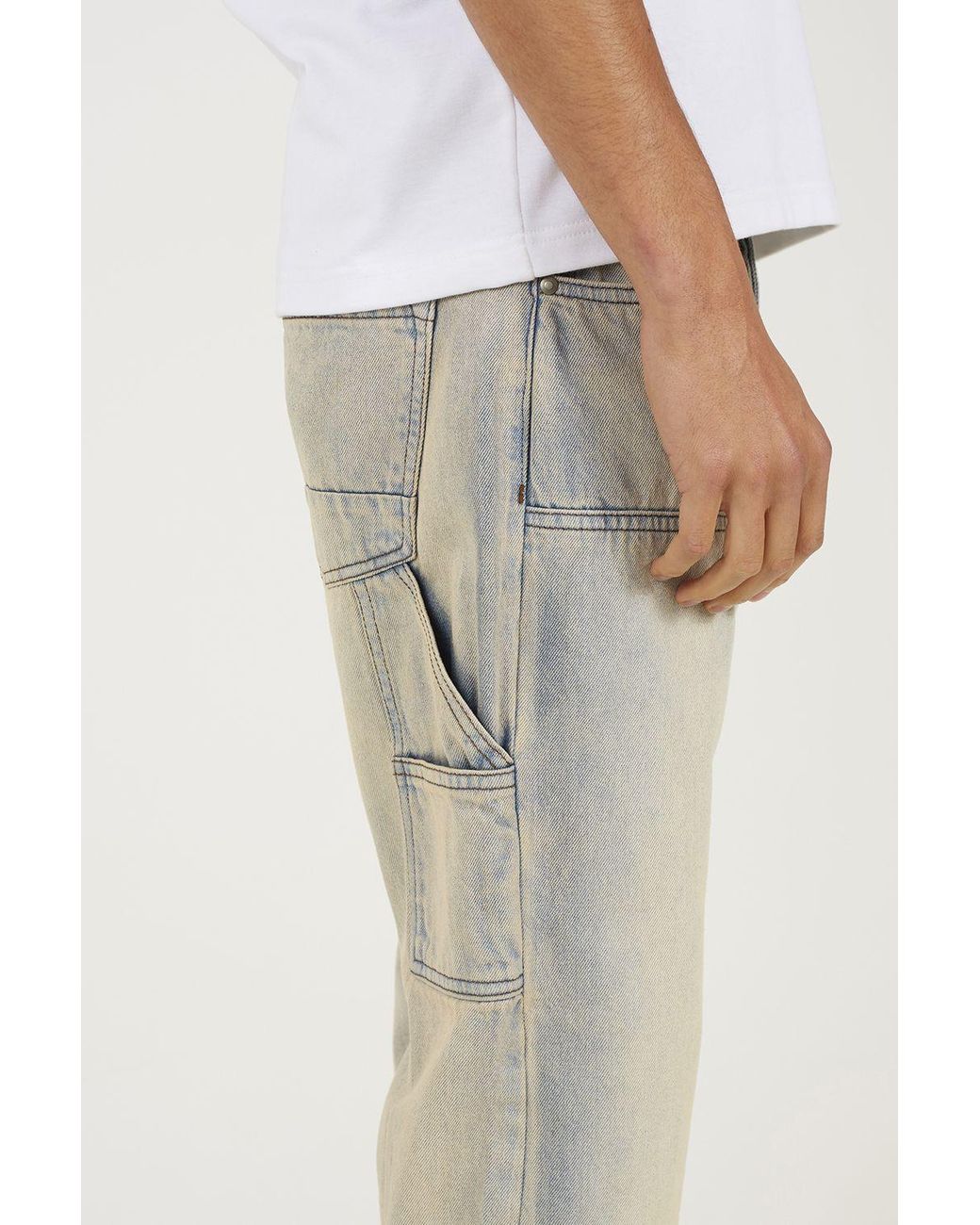 Brave Soul Natural Loose Fit Carpenter Style Denim Jeans for men