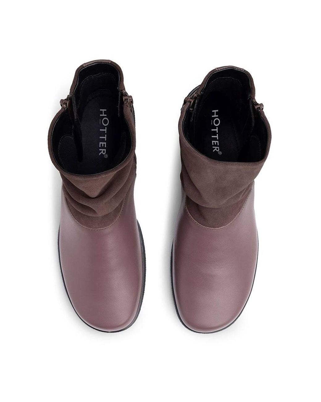 Hotter Brown Wide Fit 'Whisper' Ankle Boots