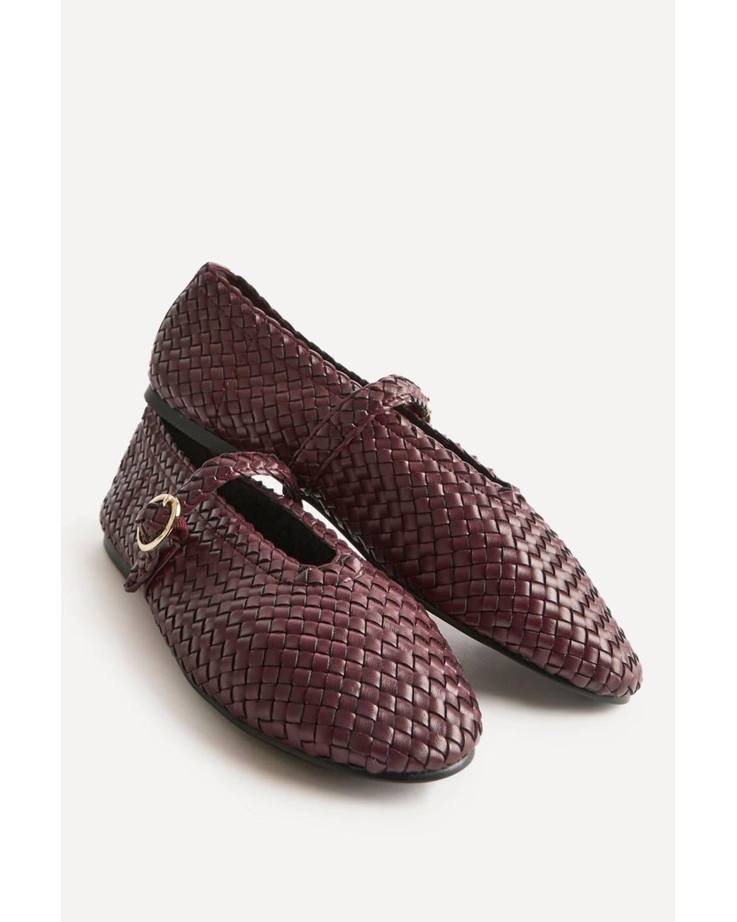 Linzi Purple Debut Handwoven Mary Janes