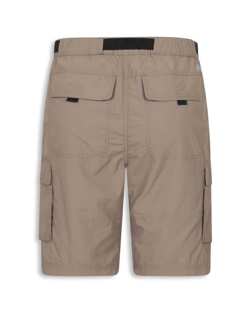 Mountain Warehouse Gray 'Camp' Lightweight Water-Resistant Upf 50 Adjustable Belt Cargo Shorts for men