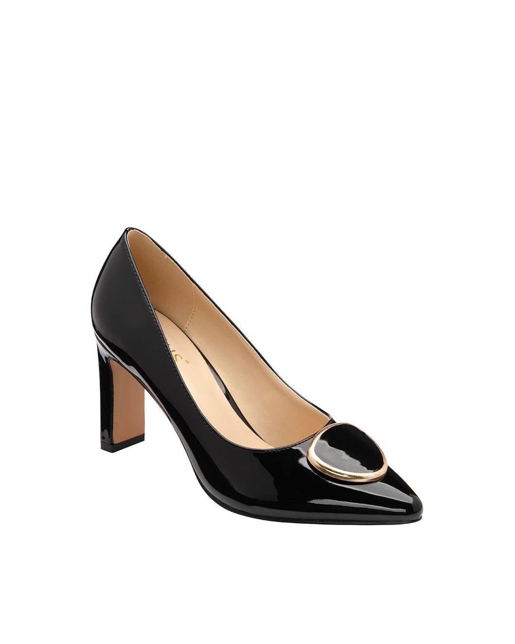 Lotus Black 'Davia' Pointed-Toe Court Shoes