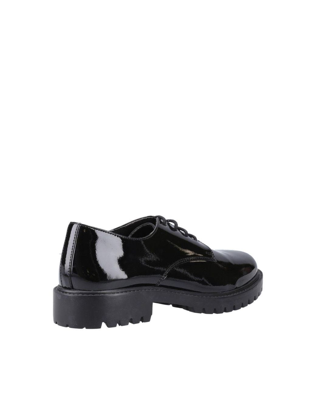 Hush Puppies Black Aubrey Lace Up Patent Senior