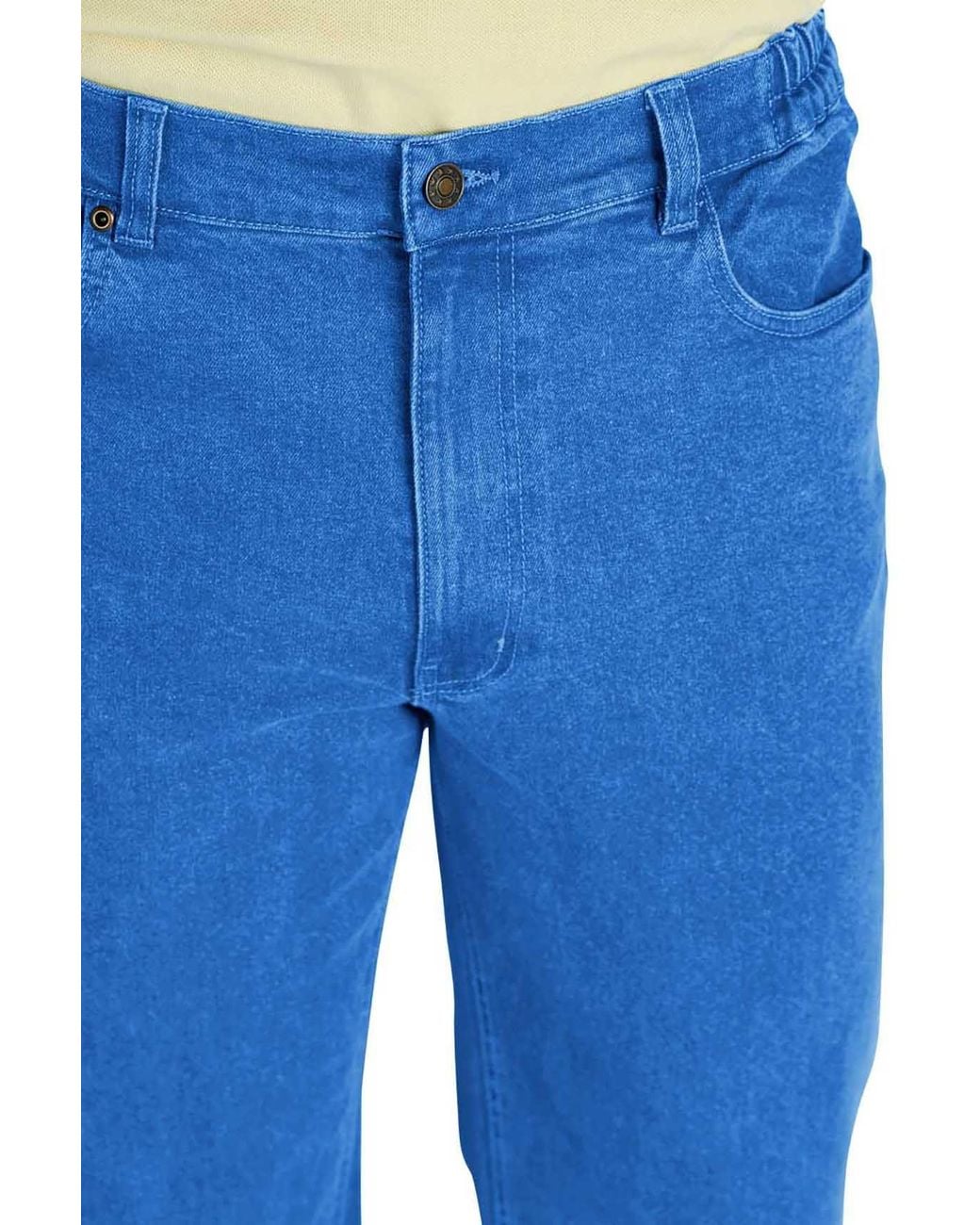 Chums Blue Stretch Fabric Side Elasticated Waistband Stonewash Finish Denim for men