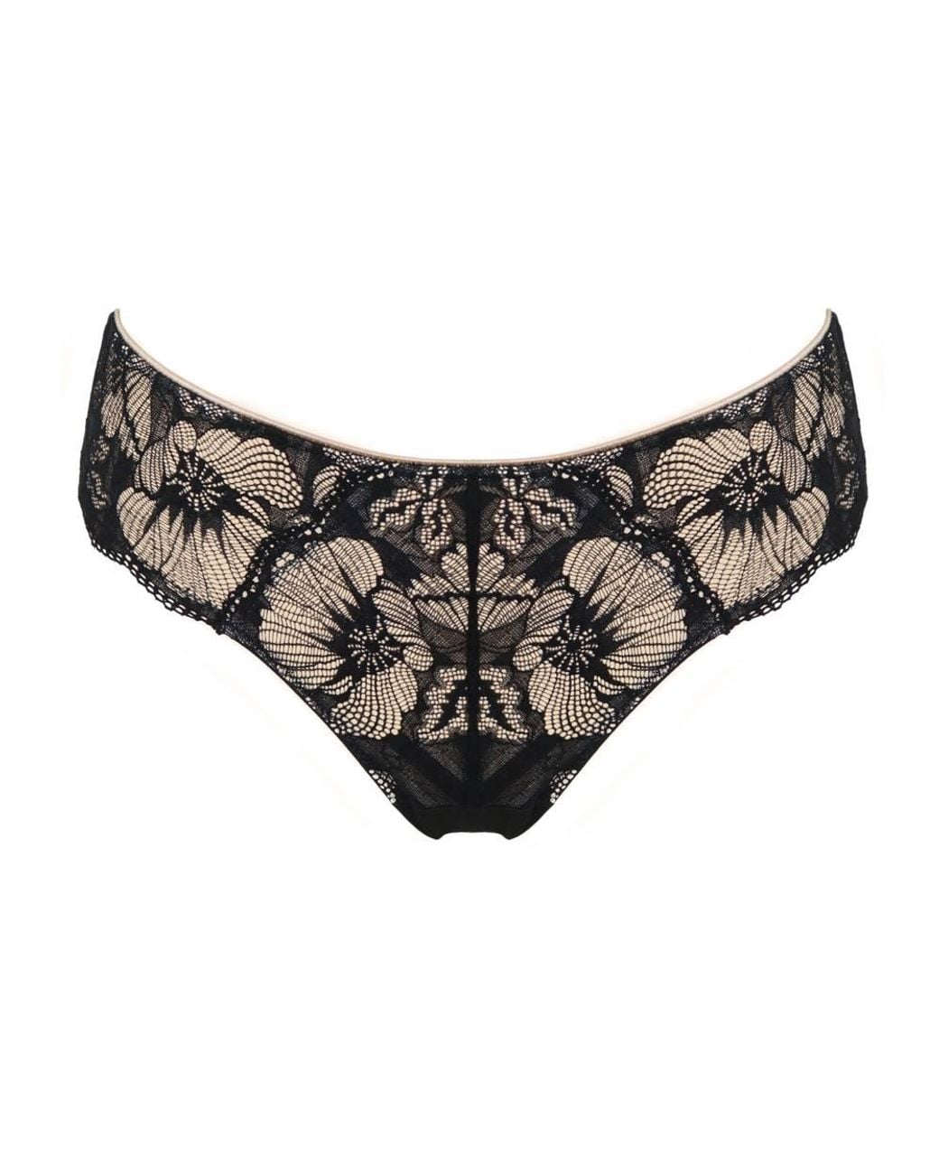 Pour Moi Black Atelier Lace Brazilian Brief