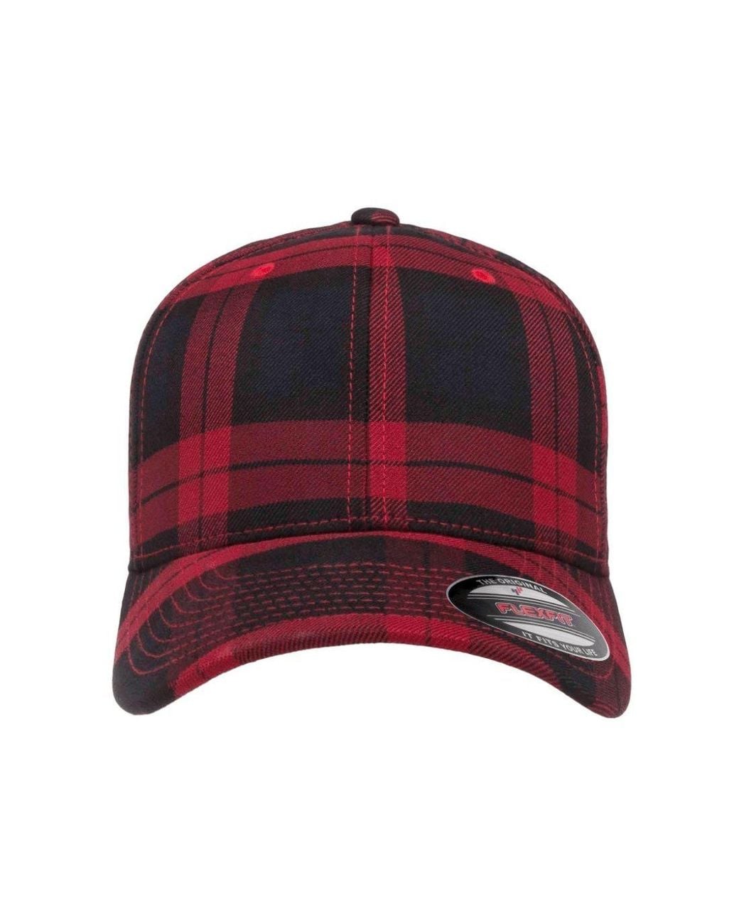 Flexfit Red Tartan Plaid Cap for men