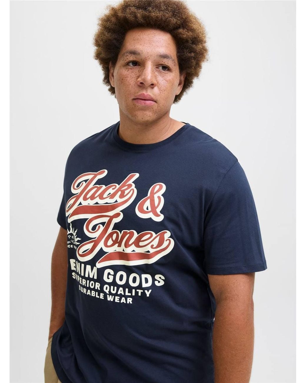 Jack & Jones Blue Logo Printed T-Shirt For for men
