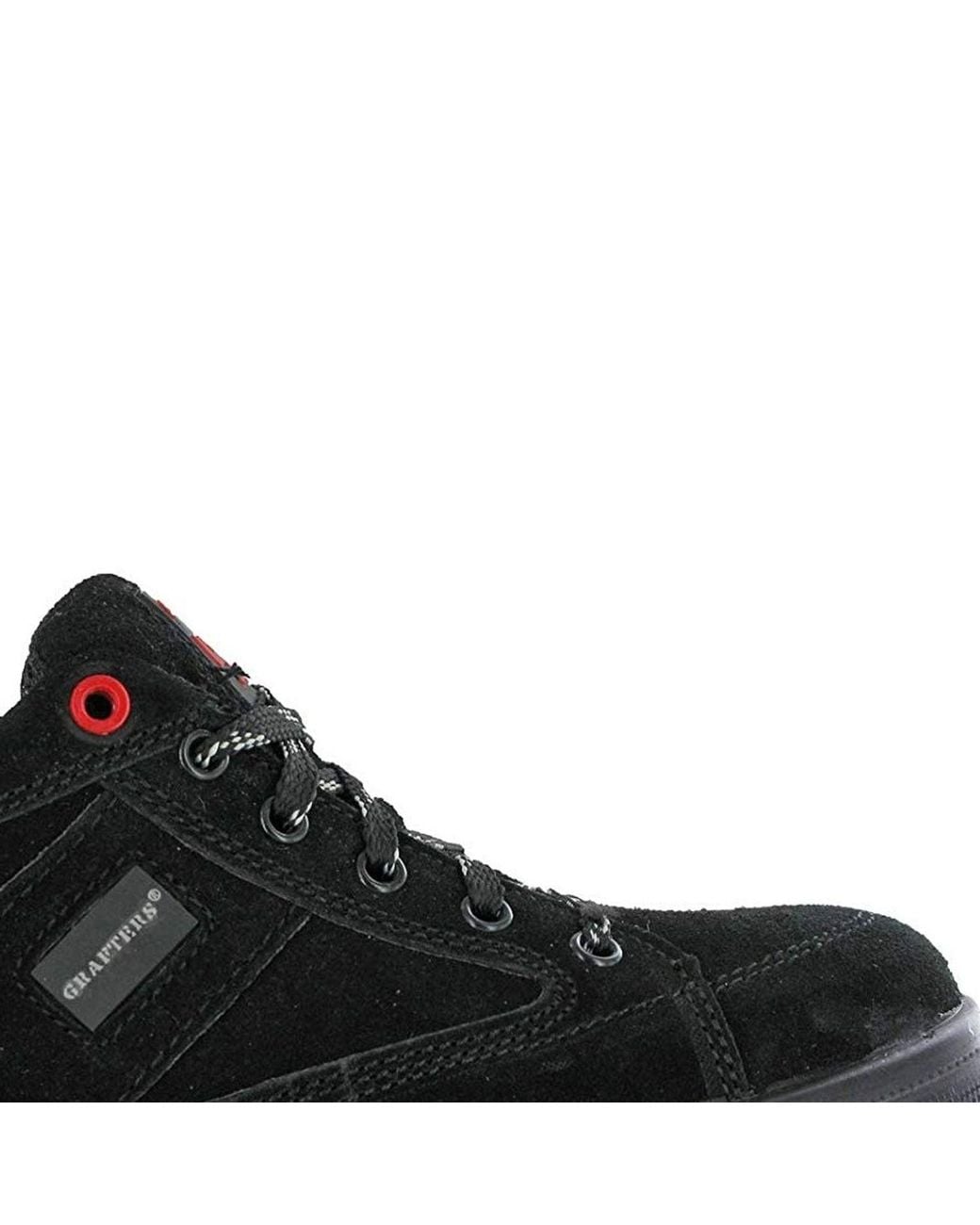 Grafters Black Skate Type Toe Cap Safety Trainers for men