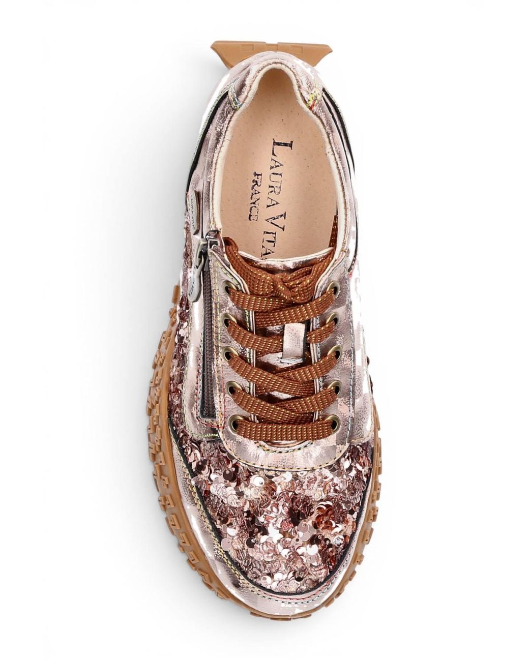Infinity Leather Metallic Floral Leather Trainer Sneaker Shoes