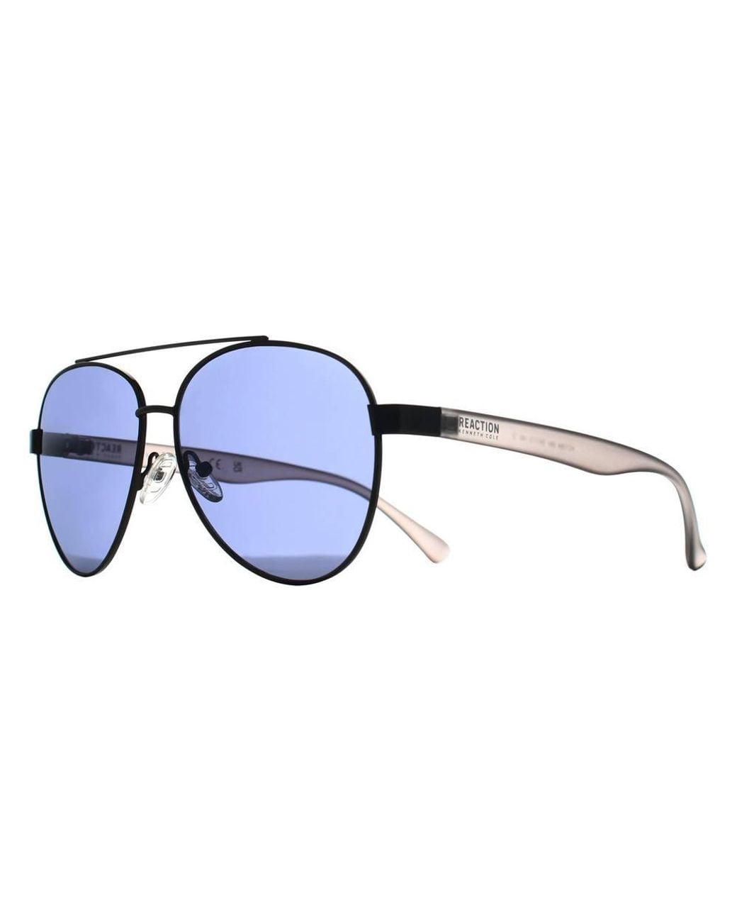 Kenneth Cole Blue Aviator Shiny Gunmetal Kc1394