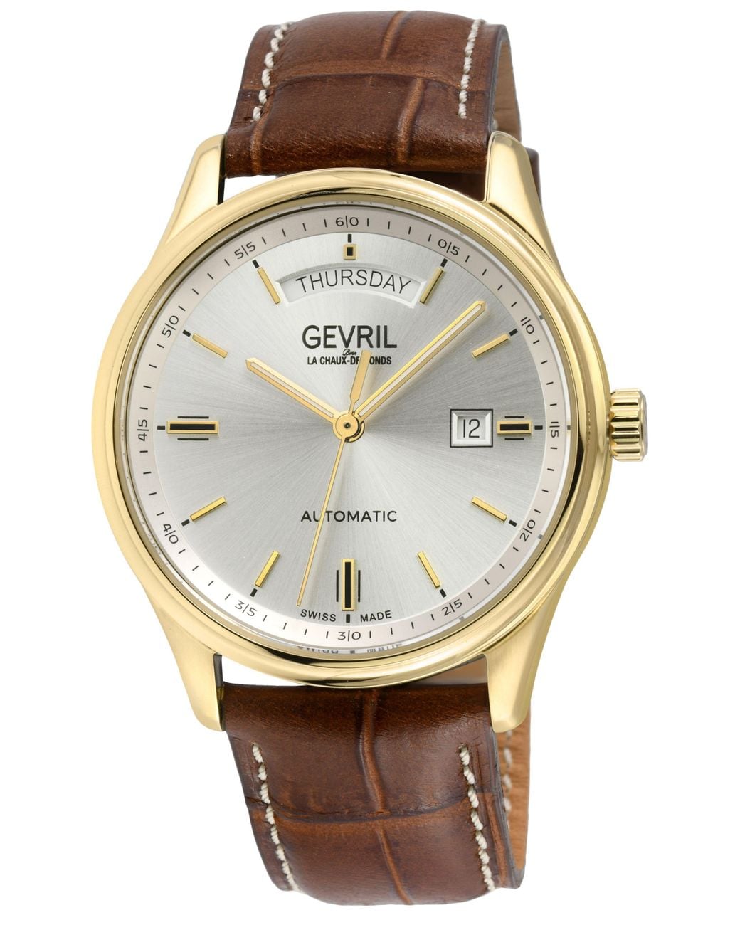 Gevril Gray Excelsior 48203 Swiss Automatic Sw240 Watch for men