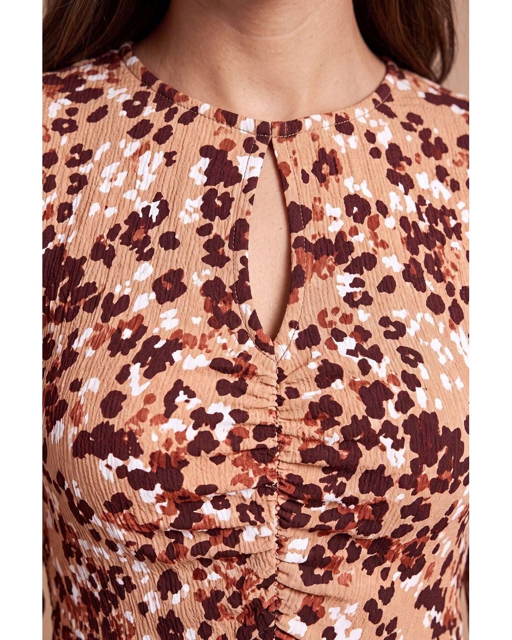 Dorothy Perkins Natural Petite Keyhole Jersey Midi Dress