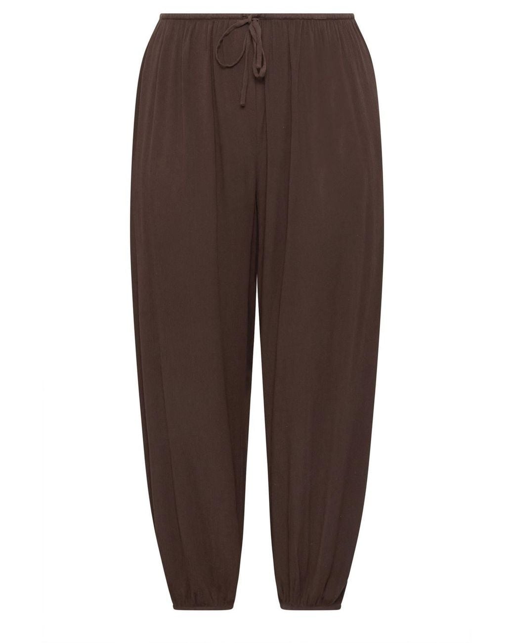 Yours Brown Cuffed Balloon Trousers