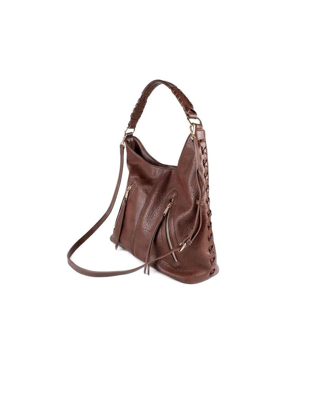 Pavers Brown Zip Design Daily Shoulder Bag