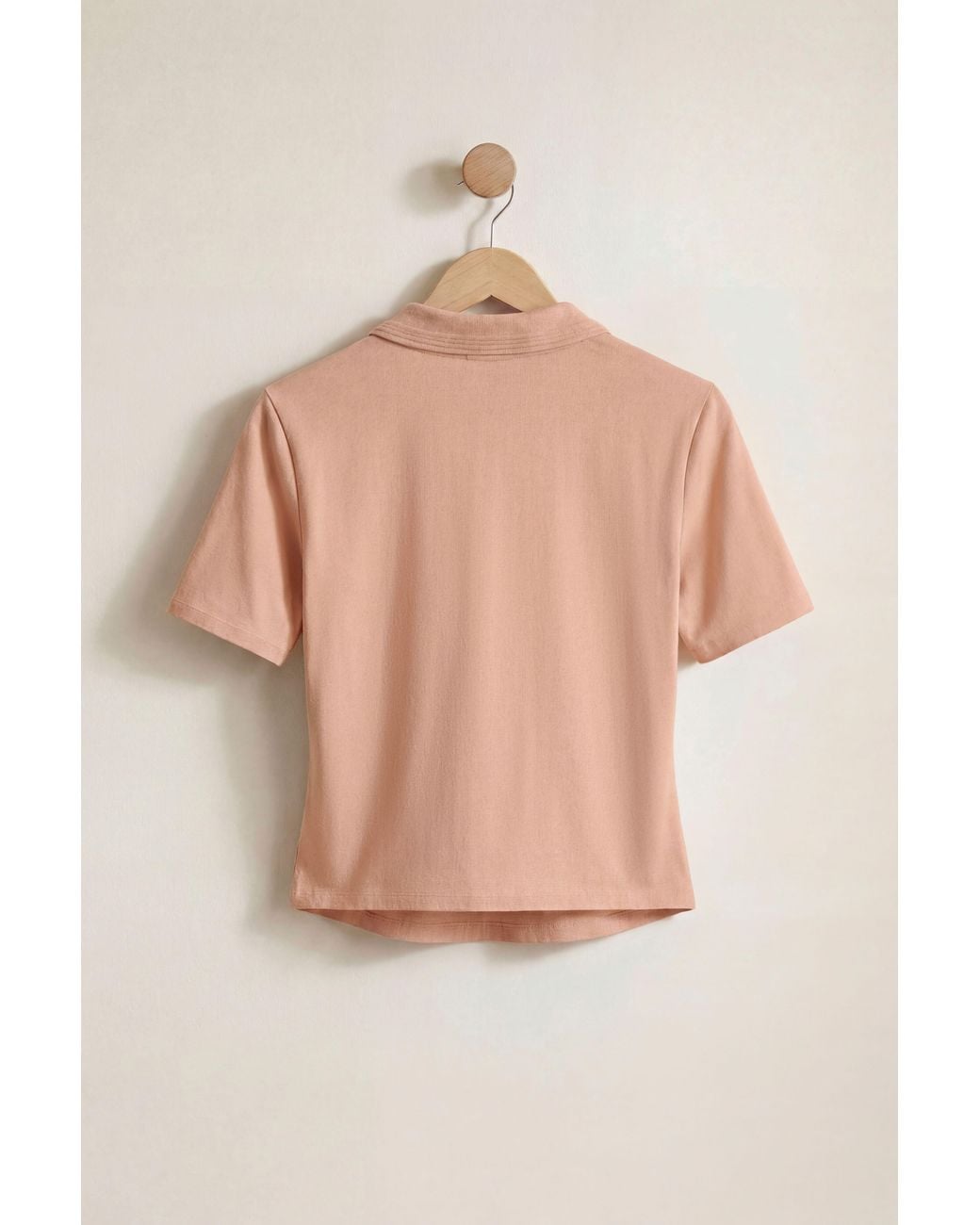 Enorsia Natural V-Neck Polo Shirt