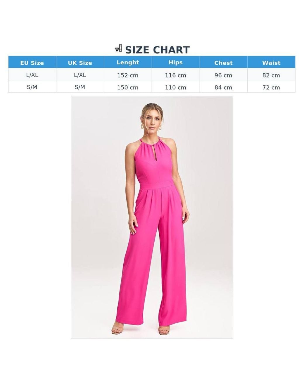 Love Lace Pink Sleeveless Wide Leg Jumpsuit With Slit & Pockets