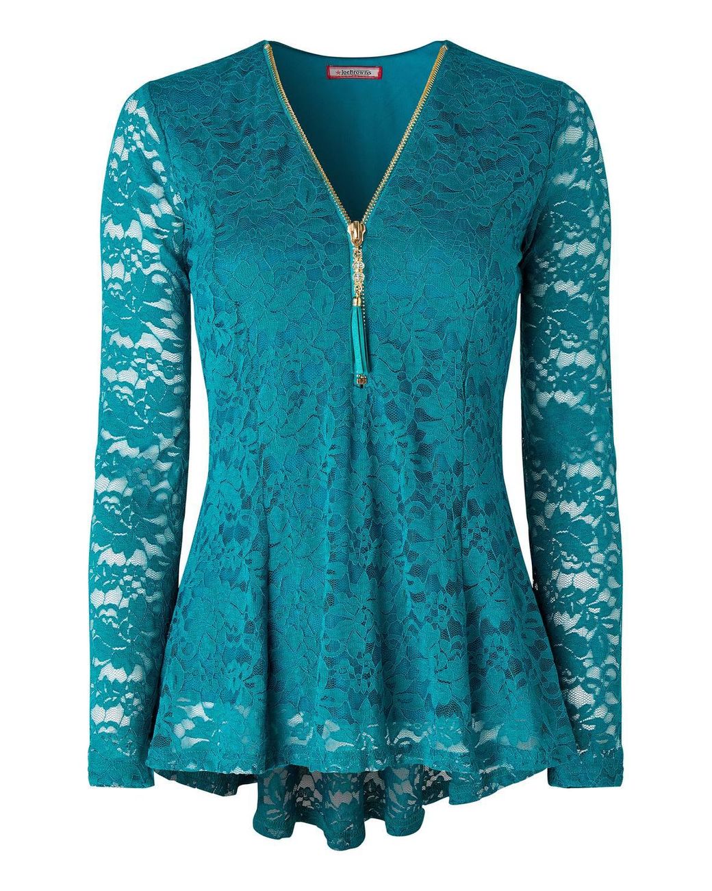 Joe Browns Blue Loretta Lace Zip Top