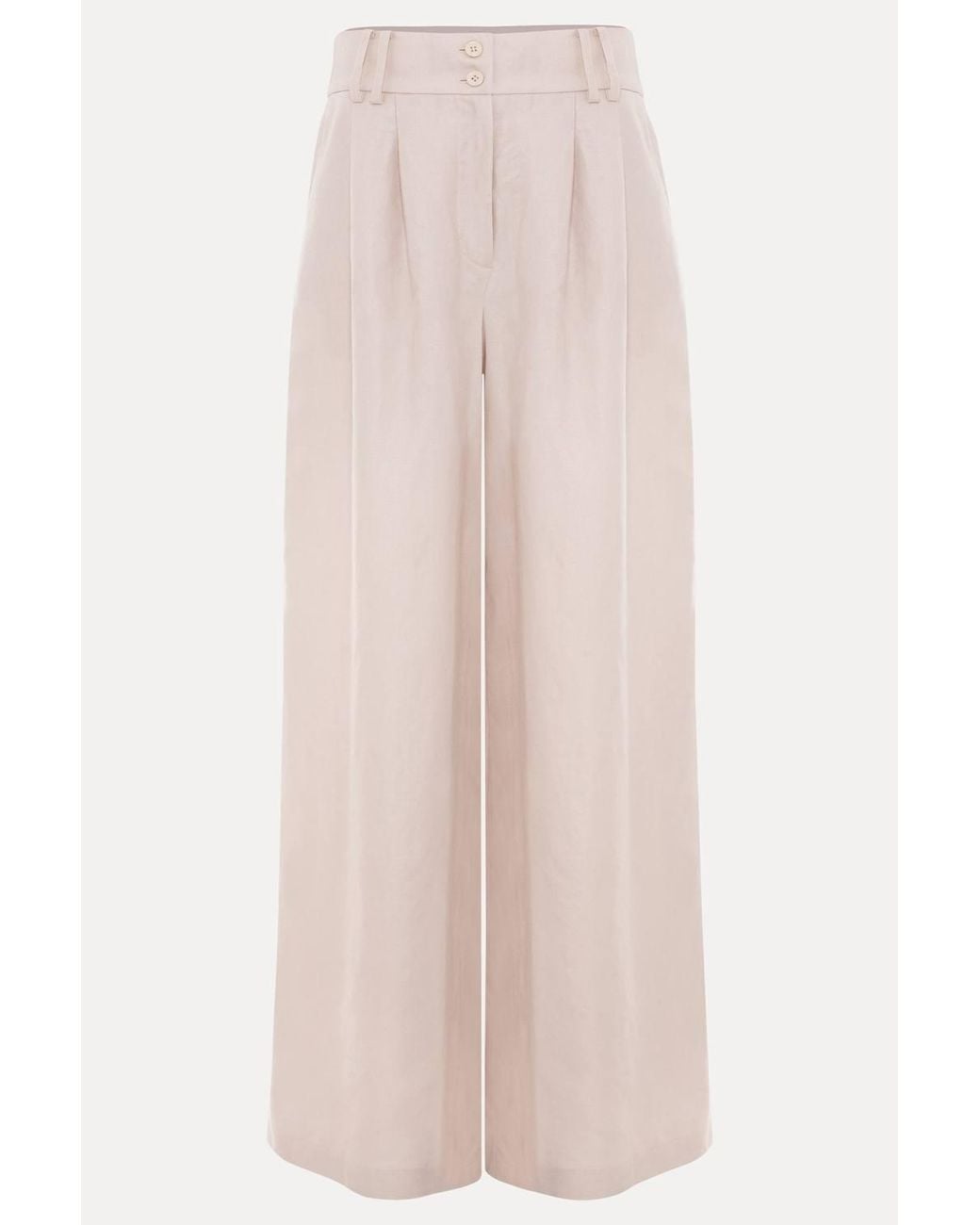 Phase Eight Pink Amble Linen Trouser