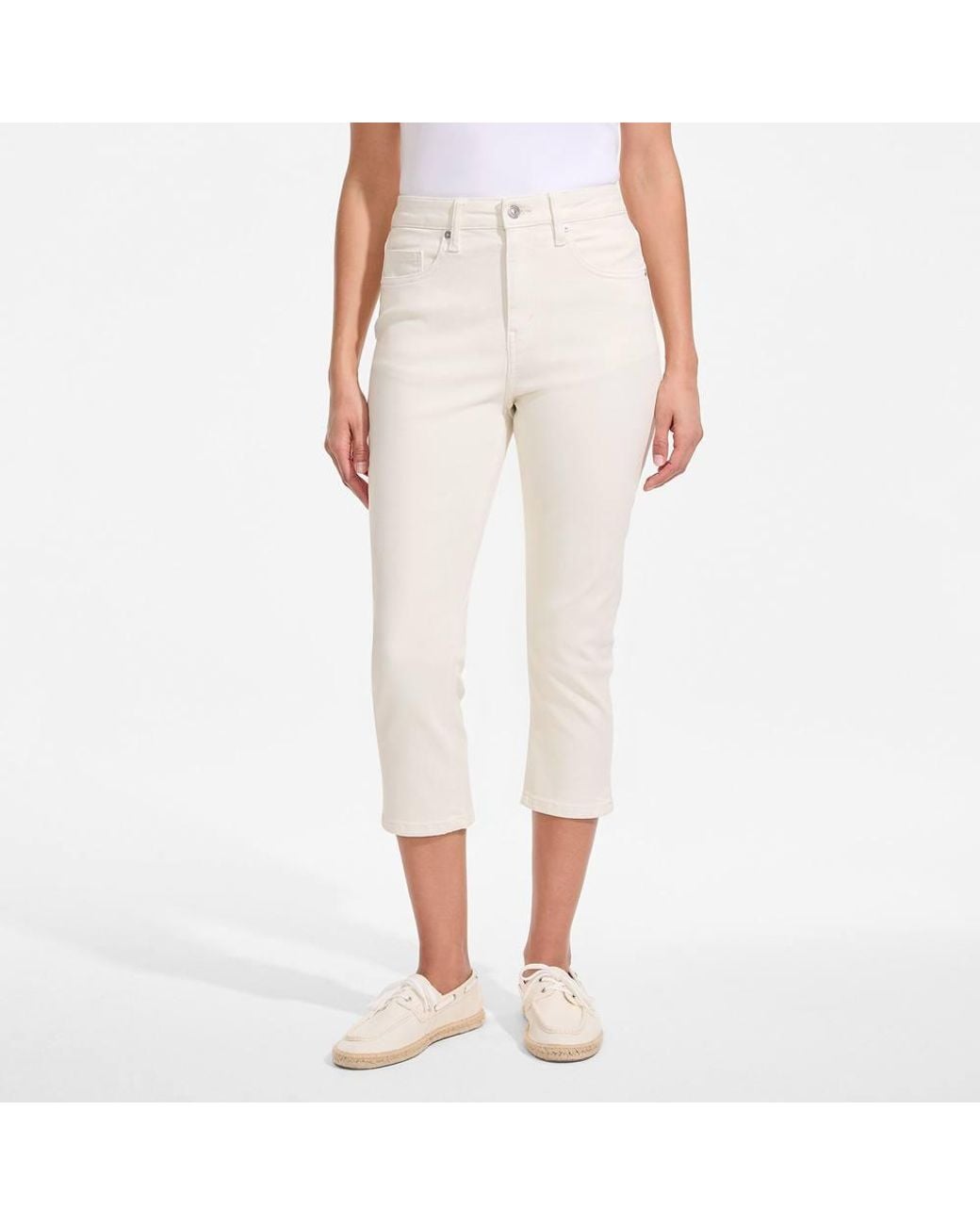 Lands' End Blue All-Day Coolmax Capri Jeans